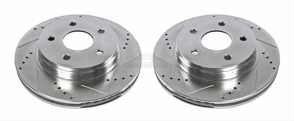 Power Stop Front Drilled-Slotted Rotors 02-19 Ram 1500 V8-V6 - Click Image to Close